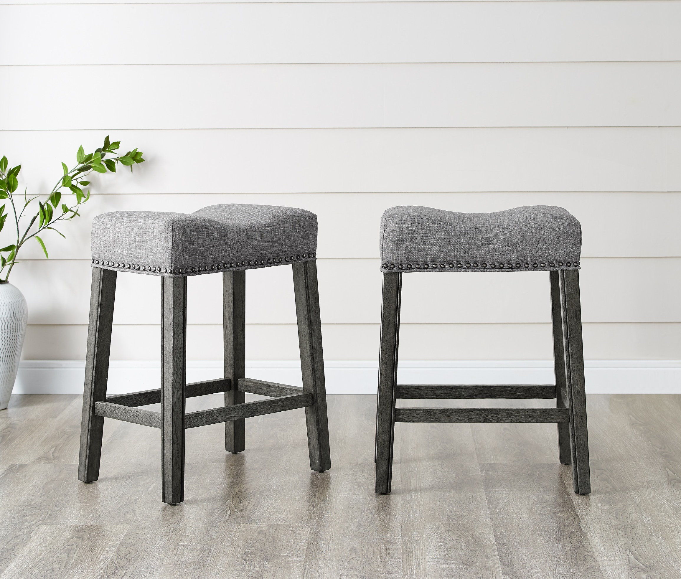 Midsomer 25 Counter Stool Set of 2 Charlton Home Color Gray